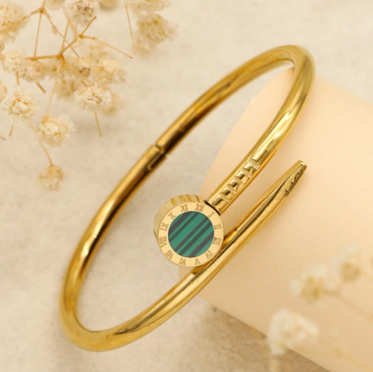 Roman Numerals 21K Gold Bracelet