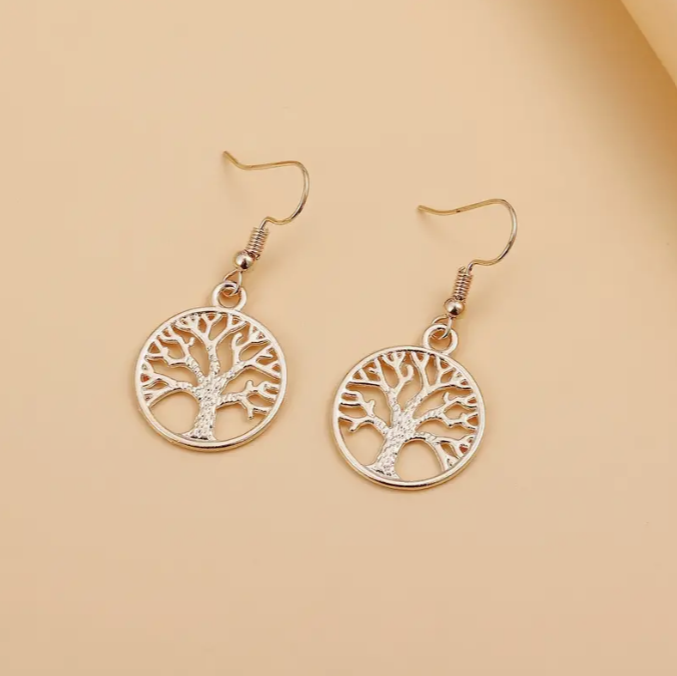 Tree Of Life 21K Gold Earrings