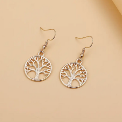 Tree Of Life 21K Gold Earrings