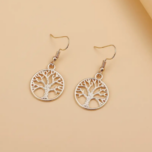 Tree Of Life 21K Gold Earrings