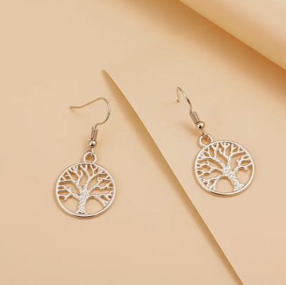 Tree Of Life 21K Gold Earrings